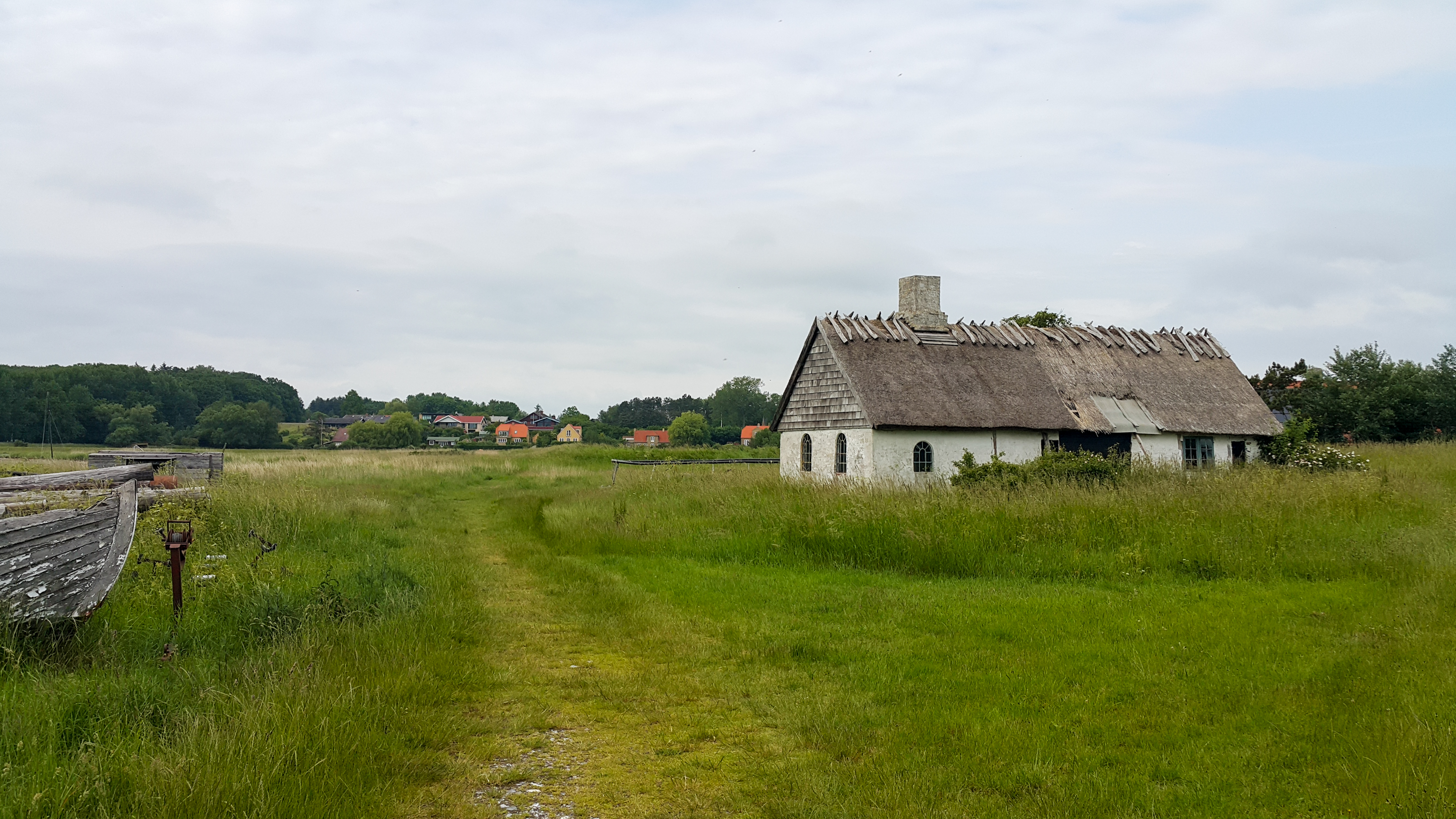 Пристанището Клинтхолм от остров Møns, Дания