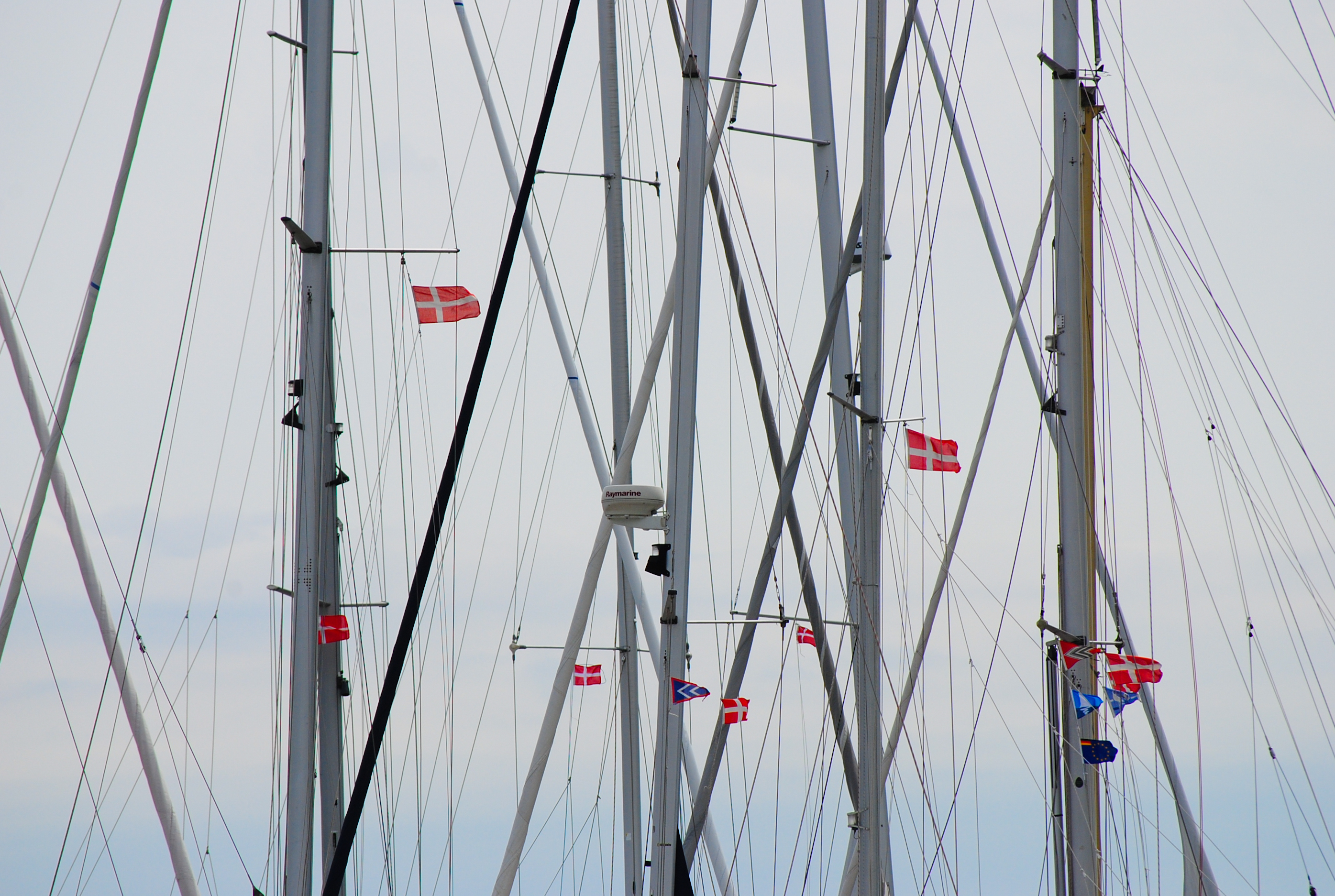 Пристанището Клинтхолм от остров Møns, Дания