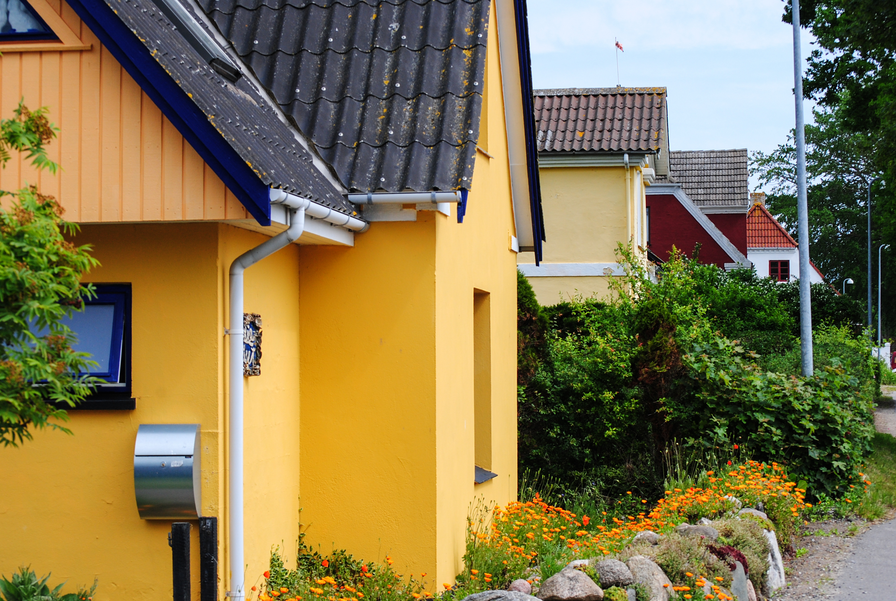 Пристанището Клинтхолм от остров Møns, Дания