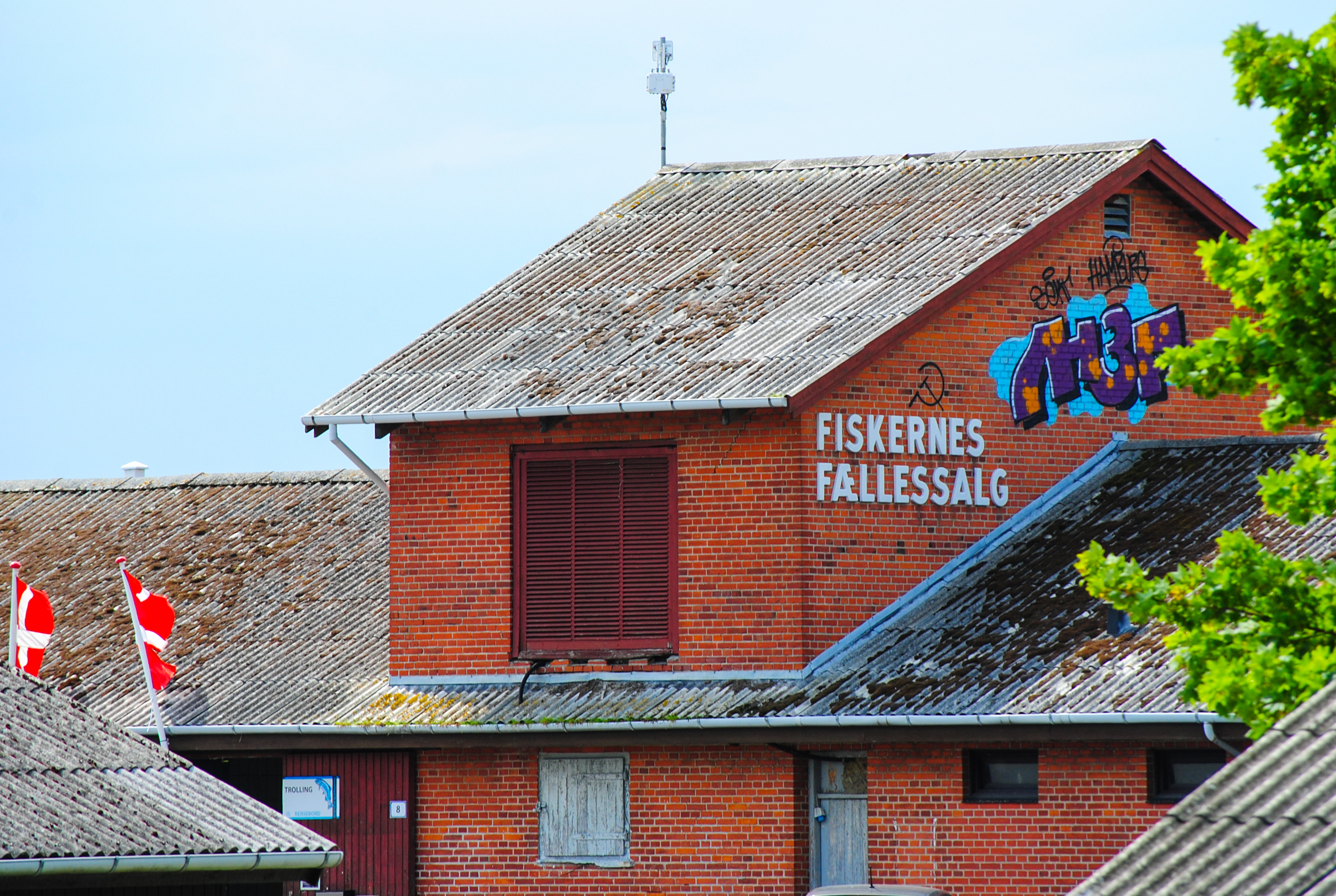 Пристанището Клинтхолм от остров Møns, Дания